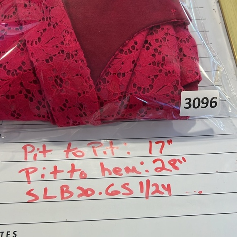 Anthropologie Deletta Silverfield Pink Sweetheart Lace Cutout Dress Size Medium - Picture 13 of 13